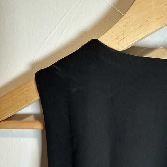 Banana Republic Black Silk Maxi Dress Women's Size 10 - Picture 11 of 16